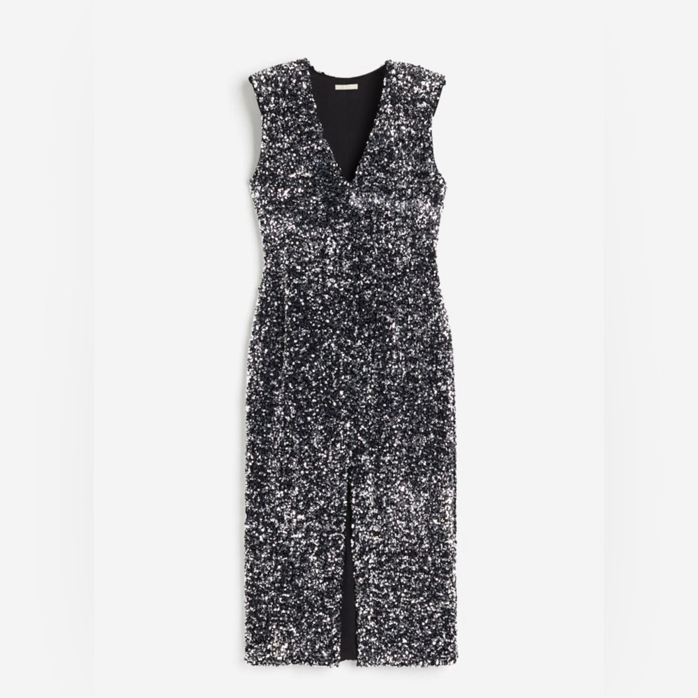 Hm sequin slit -hem dress XL